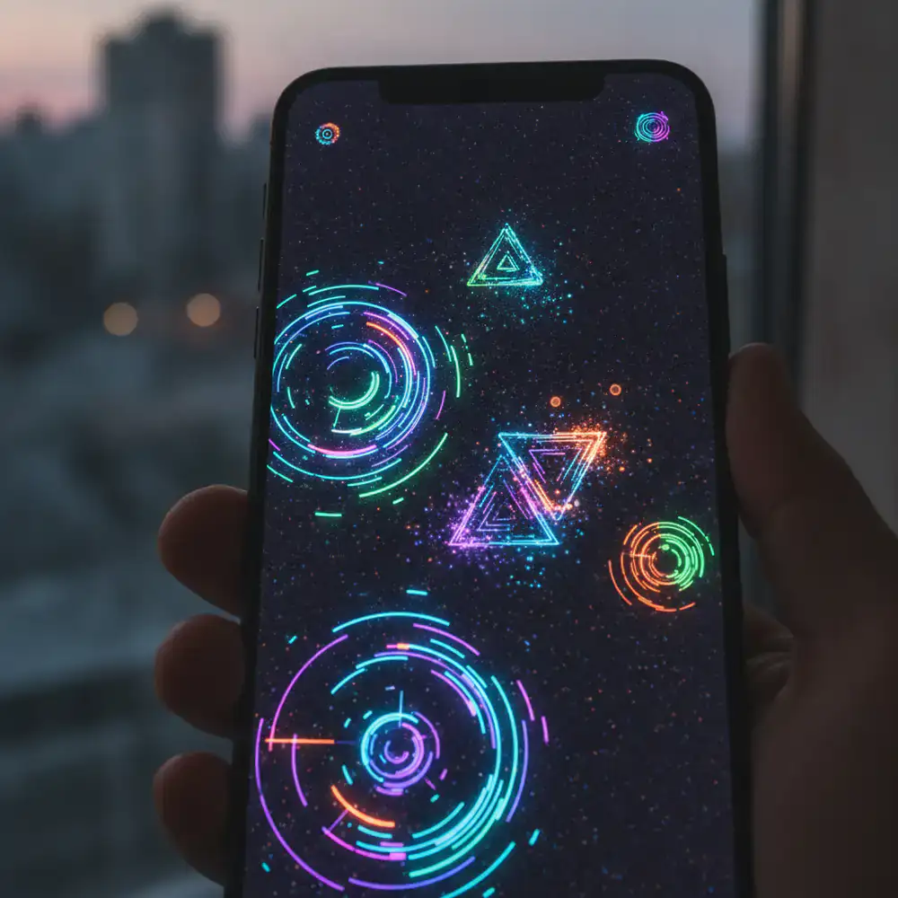Vibrant mobile entertainment interface
